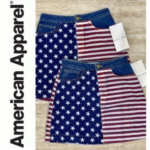 American Apparel Skirts New American Apparel Usa Flag